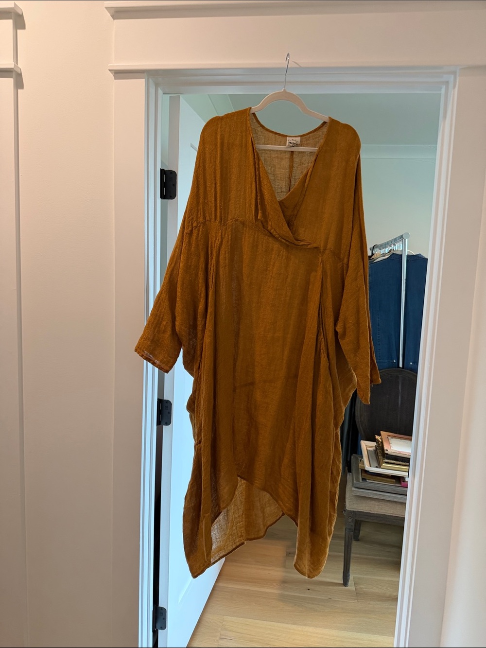 La Bottega di Brunella rust linen Dress